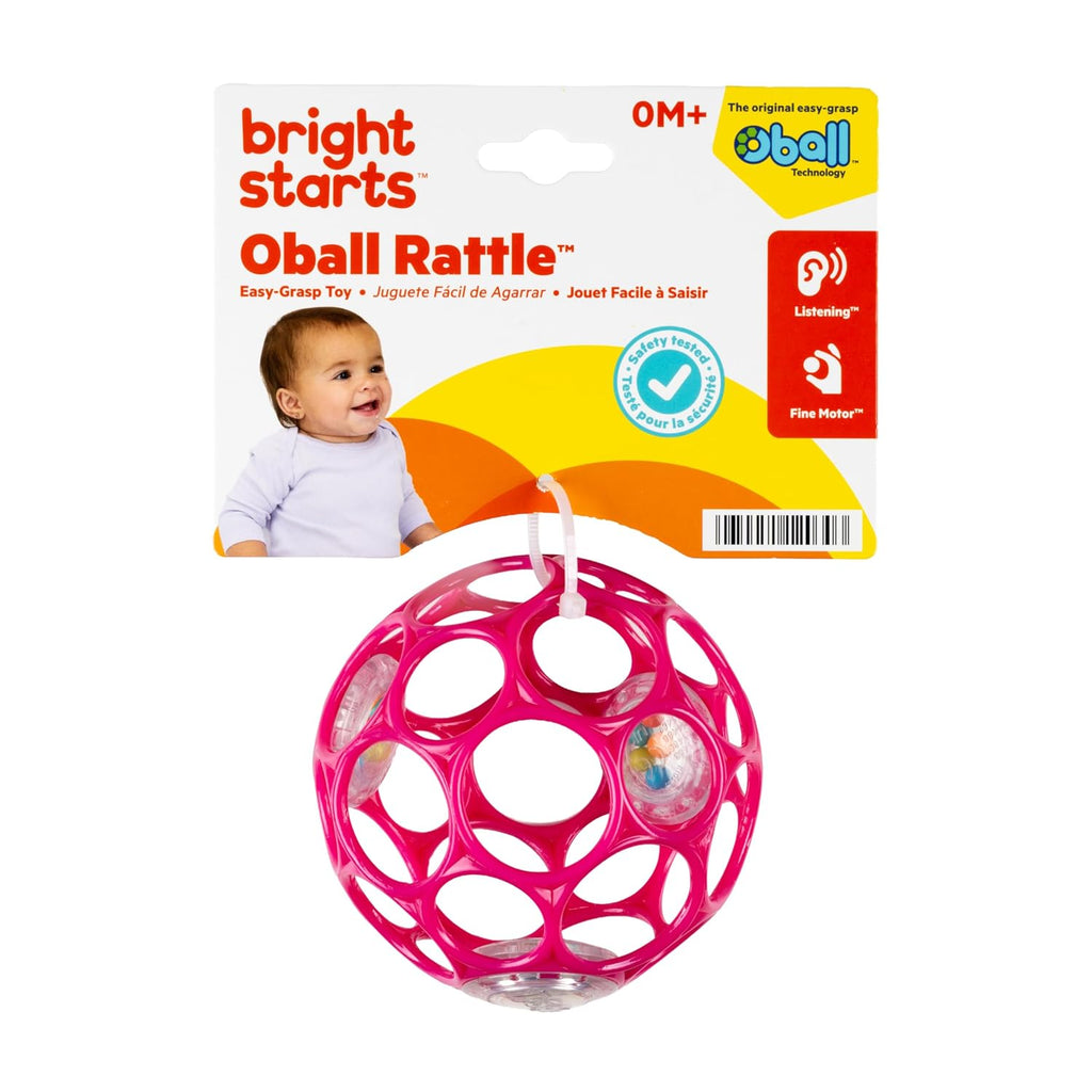 Bright Starts Oball Easy Grasp Classic Ball BPA-Free Infant Toy,Age Newborn and up, 4 Inches