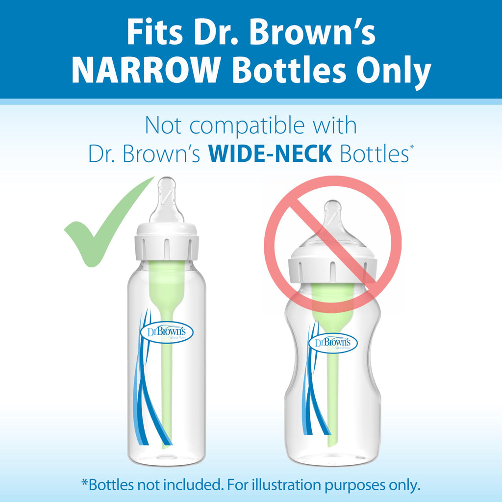 Dr. Brown’s Narrow Level 2 Medium Flow Nipple, 3m+, 6-Pack
