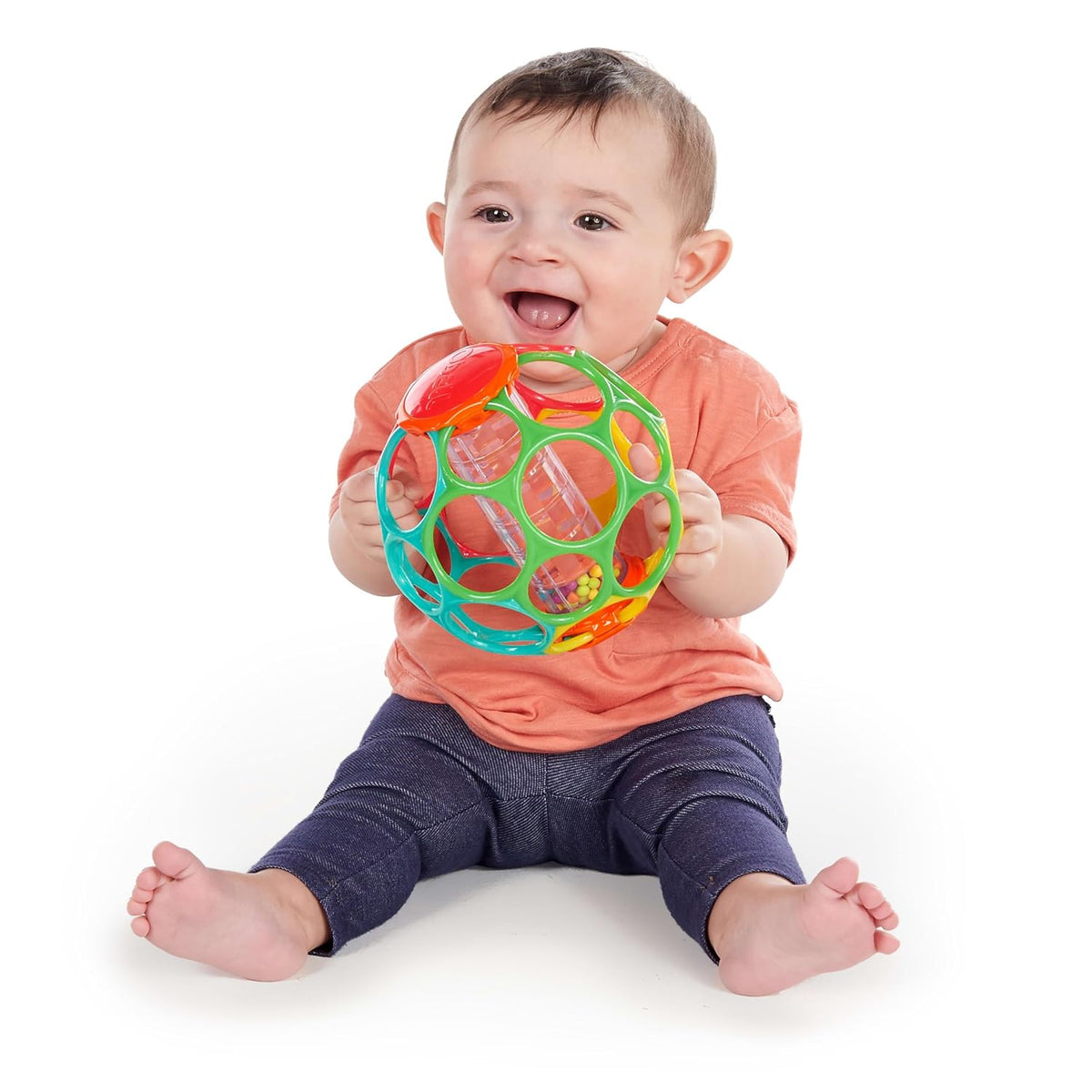 Bright Starts Oball Easy Grasp Classic Ball BPA-Free Infant Toy,Age Newborn and up, 4 Inches