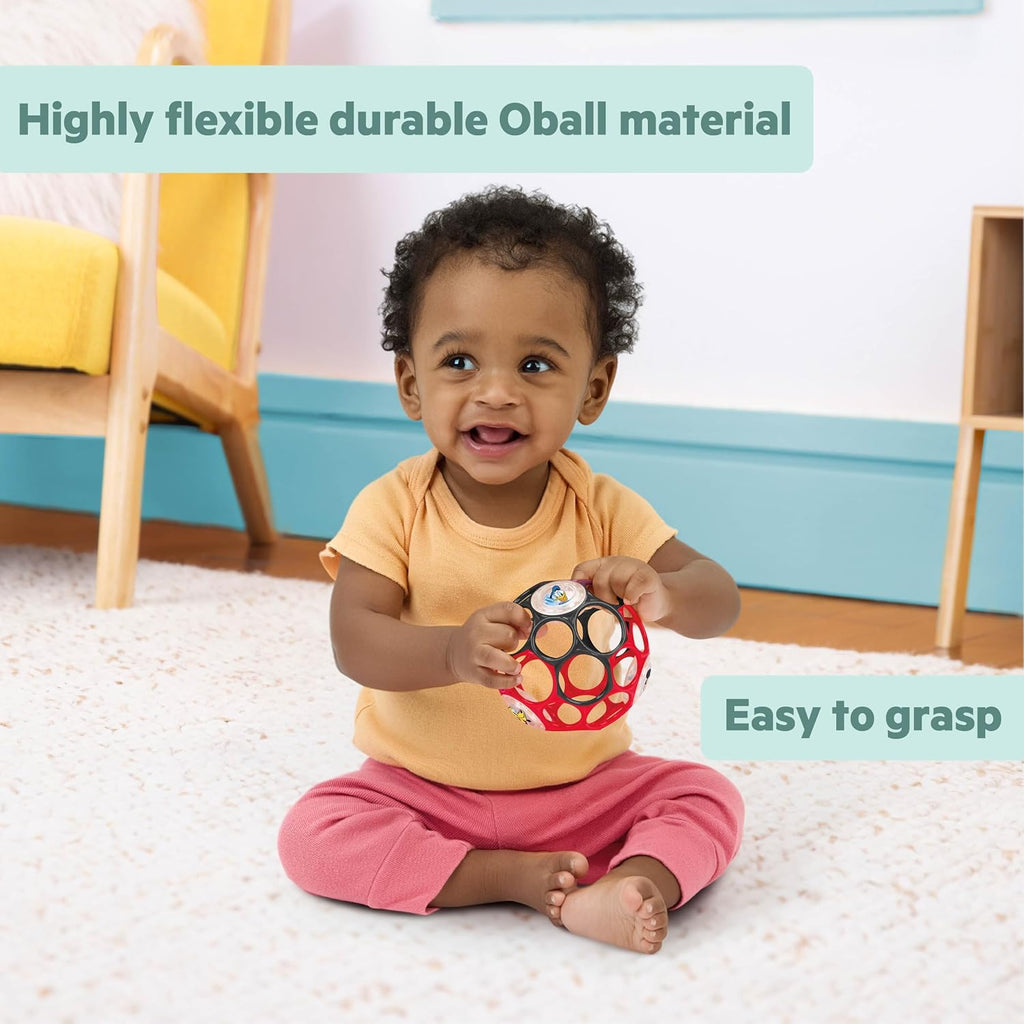 Bright Starts Oball Easy Grasp Classic Ball BPA-Free Infant Toy,Age Newborn and up, 4 Inches