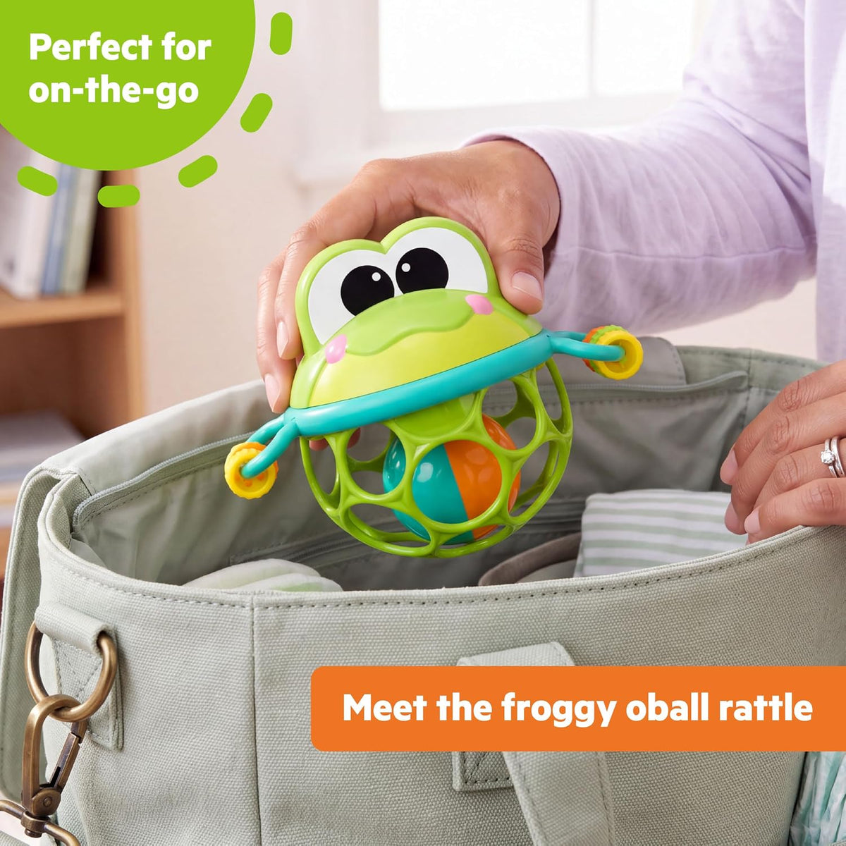 Bright Starts Oball Easy Grasp Classic Ball BPA-Free Infant Toy,Age Newborn and up, 4 Inches