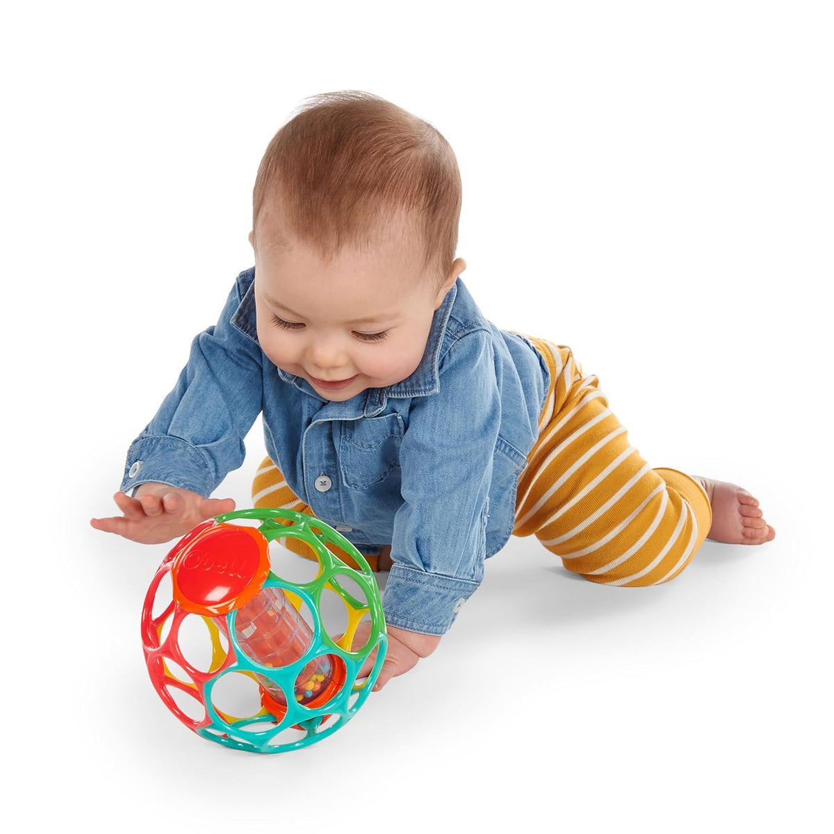 Bright Starts Oball Easy Grasp Classic Ball BPA-Free Infant Toy,Age Newborn and up, 4 Inches