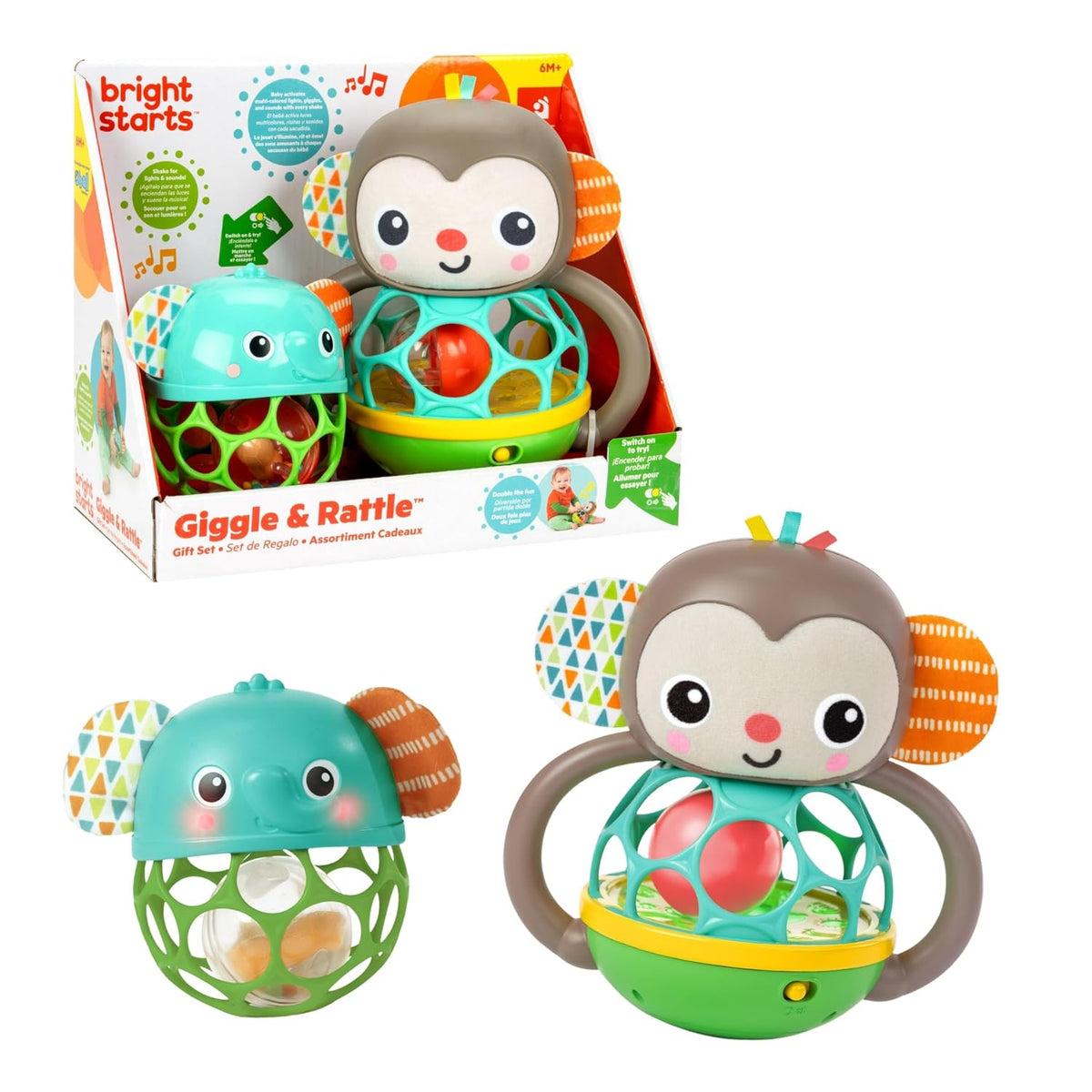 Bright Starts Oball Easy Grasp Classic Ball BPA-Free Infant Toy,Age Newborn and up, 4 Inches