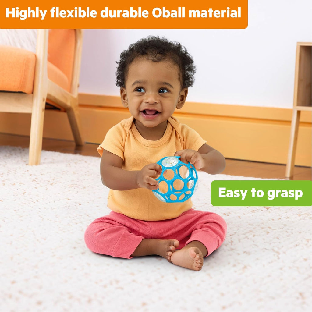 Bright Starts Oball Easy Grasp Classic Ball BPA-Free Infant Toy,Age Newborn and up, 4 Inches