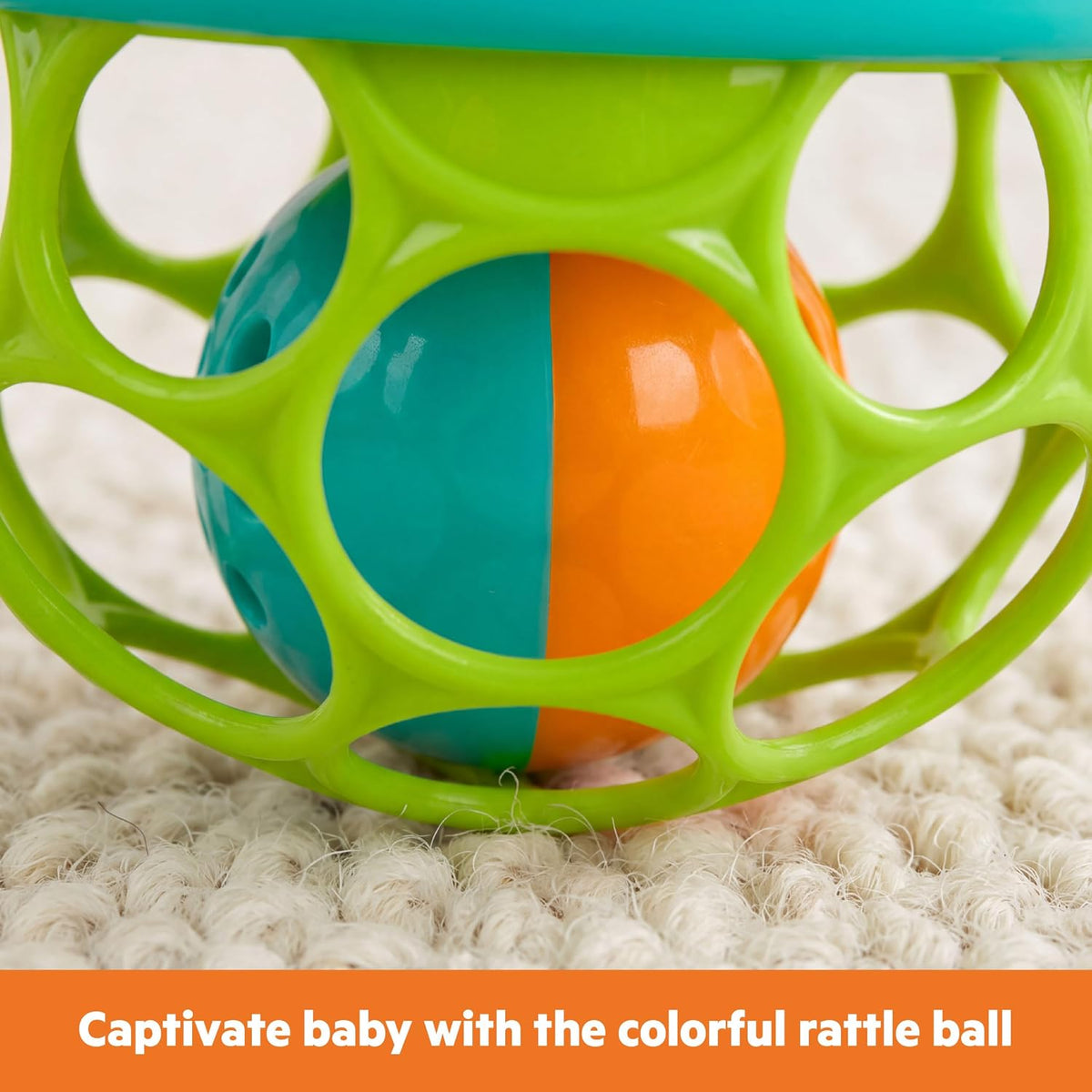 Bright Starts Oball Easy Grasp Classic Ball BPA-Free Infant Toy,Age Newborn and up, 4 Inches