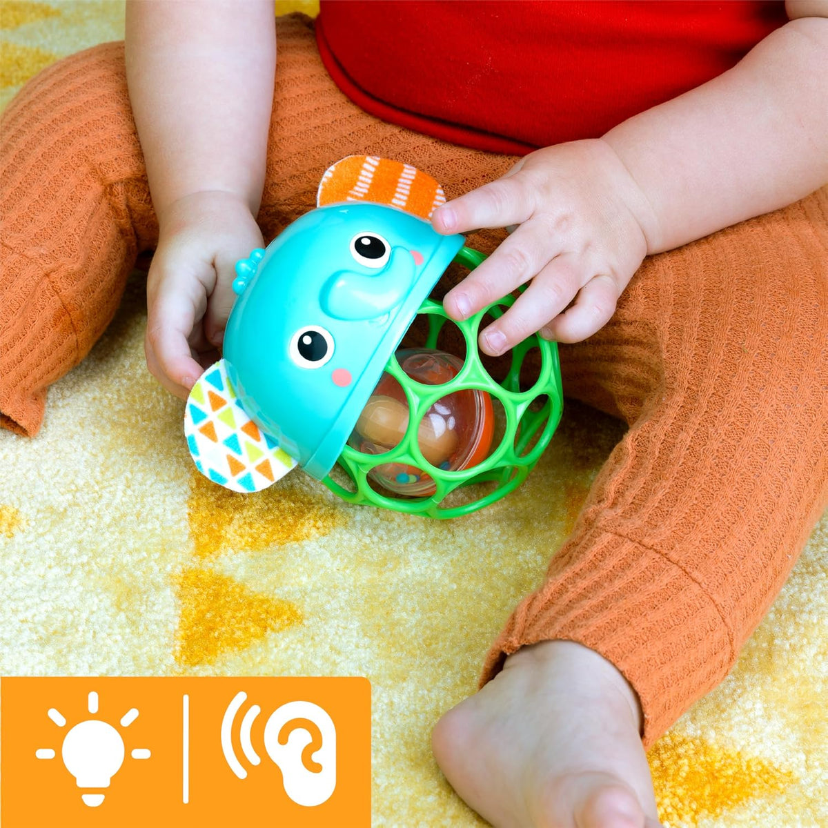 Bright Starts Oball Easy Grasp Classic Ball BPA-Free Infant Toy,Age Newborn and up, 4 Inches